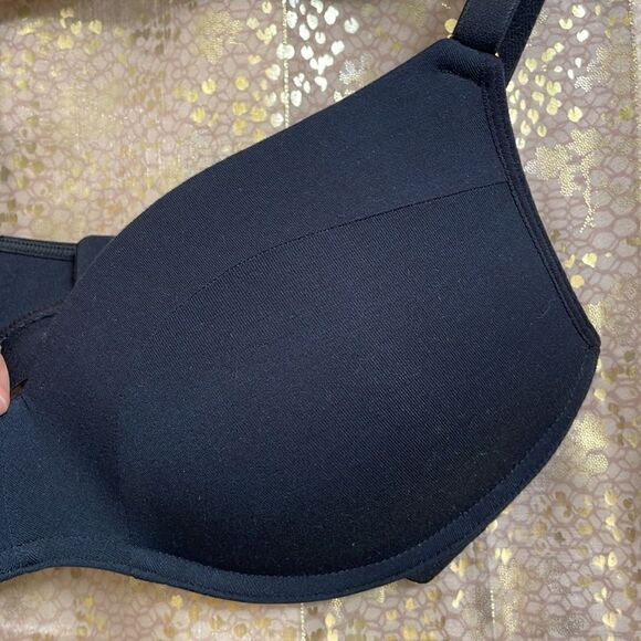 LIVELY black All Day Deep V No Wire Bra size 32DD - Picture 5 of 8
